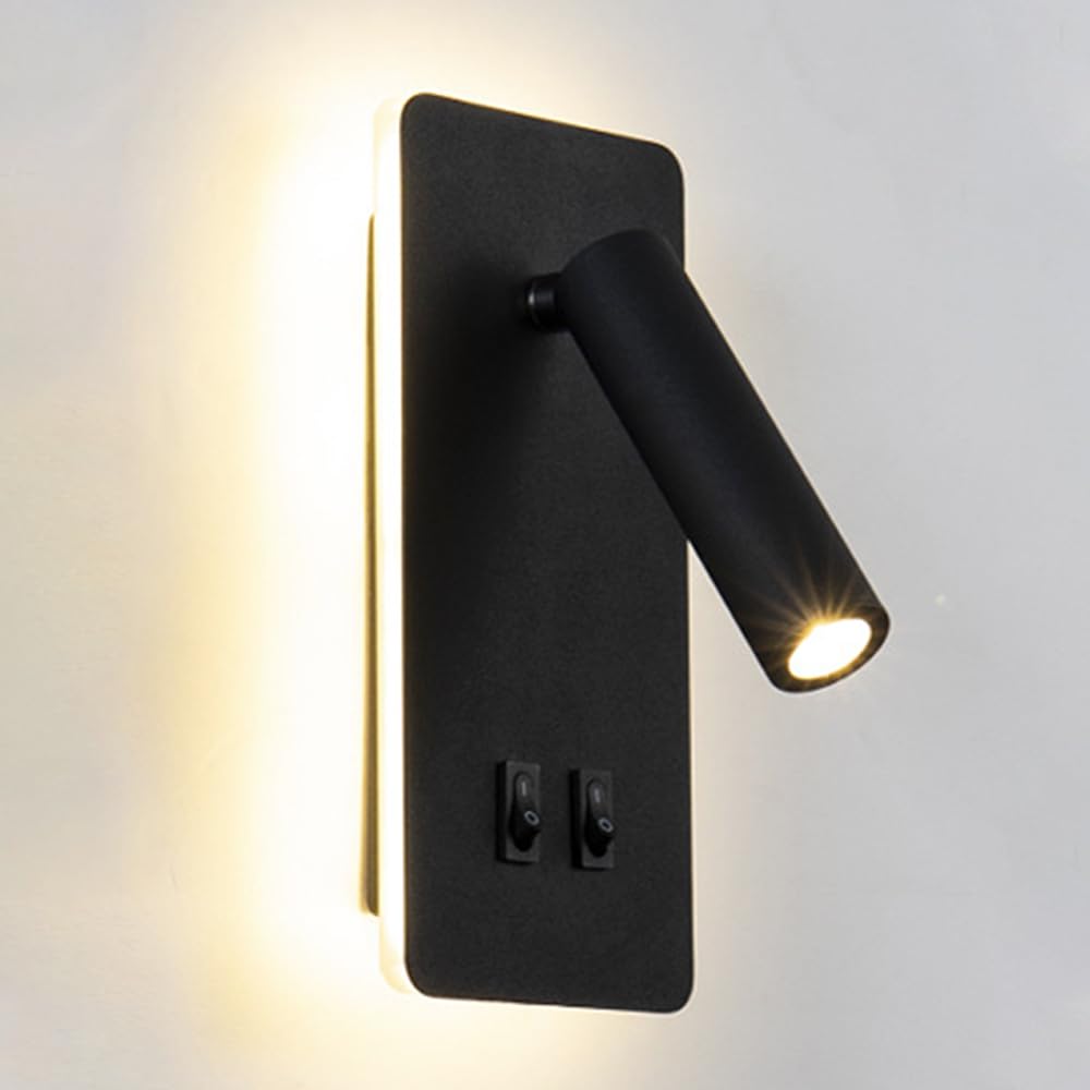 Lámpara de Pared de Lectura Flexible con Focos Giratorios para Sala de Estar