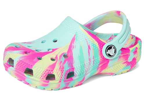 Image of Crocs Unisex-Child Classic Watercolor Marbled Clog