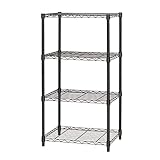 エイ・アイ・エス (AIS) ネーロ スチールラック キャスター付 4段 幅60cm ブラック NERO-6012 BK