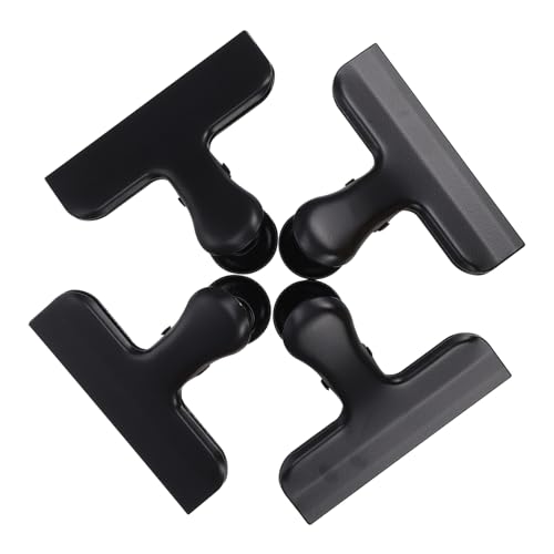 SOLUSTRE 4Pcs Stainless Steel Food Bag Clips Fresh Keeping Sealers for Snack Bags Portable Sealing Clips for Kitchen Storage Convenient and Quick Food Preservation