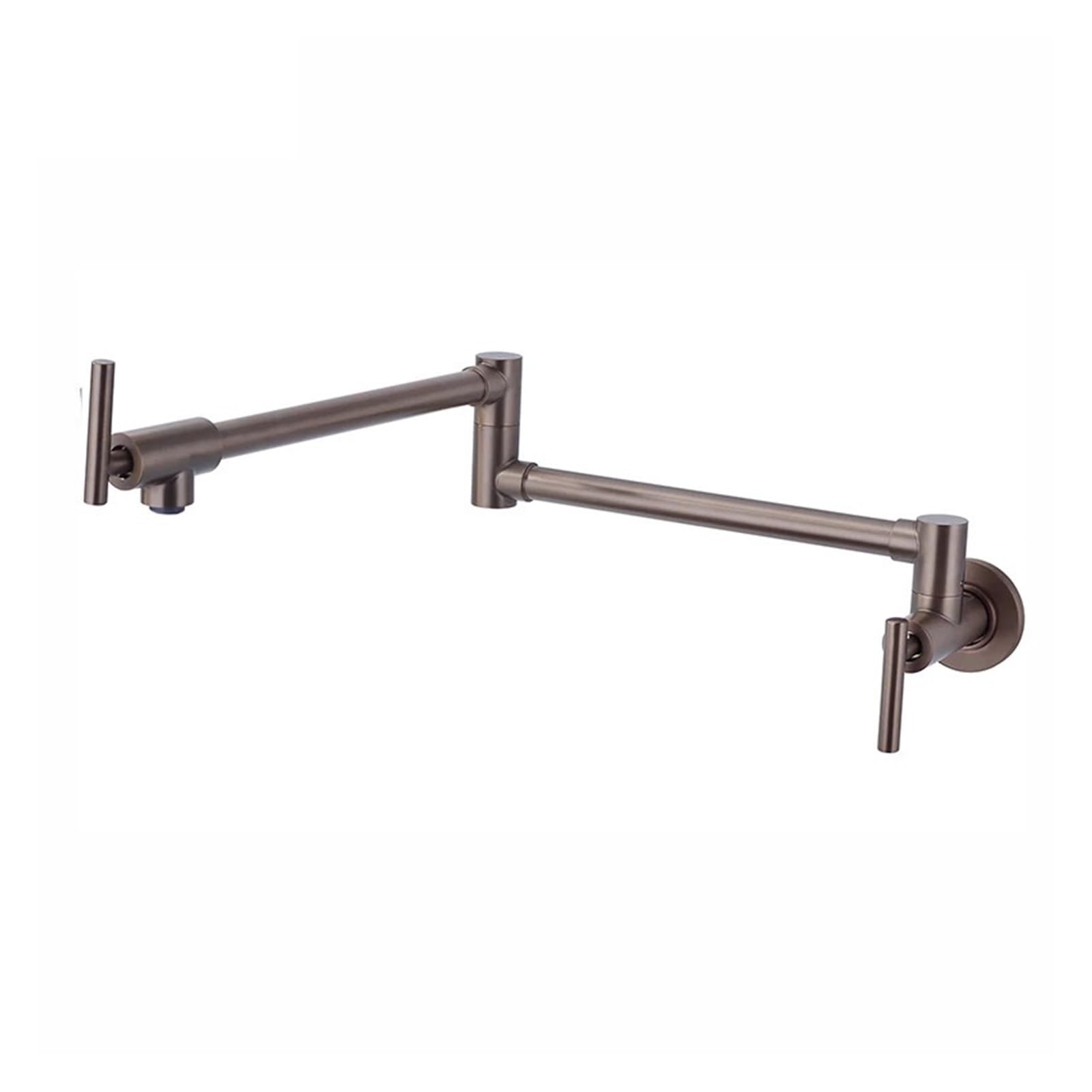 Ewsdsfs Brushed Rose Brass Pot Filler Tap Wall Mounted Kitchen Sink Faucet Black Single Cold Taps Hole Faucets 360 Rotate Folding Spout Spigot(Brushed Rose)