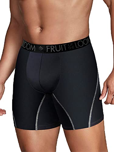 Fruit of the Loom Men's 5-Pack Boxer Briefs Breathable Performance Micro-Mesh M3