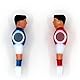4 Stücke Tischfußball Figuren Kickerfiguren für 1,4 Tischfußball (2 stücke Rot und 2 stücke Blau)