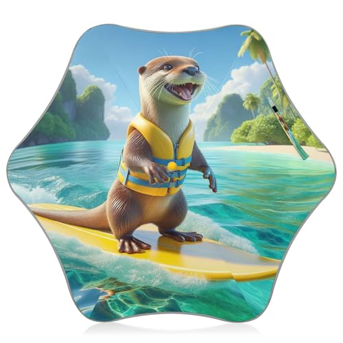 Parapluie loutre de surf enfants contre soleil et pluie pour garçon 3 à 7 ans