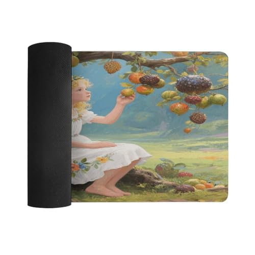 Ancient Tree Flower Fairy Mouse Pad grande de goma antideslizante miniatura 3