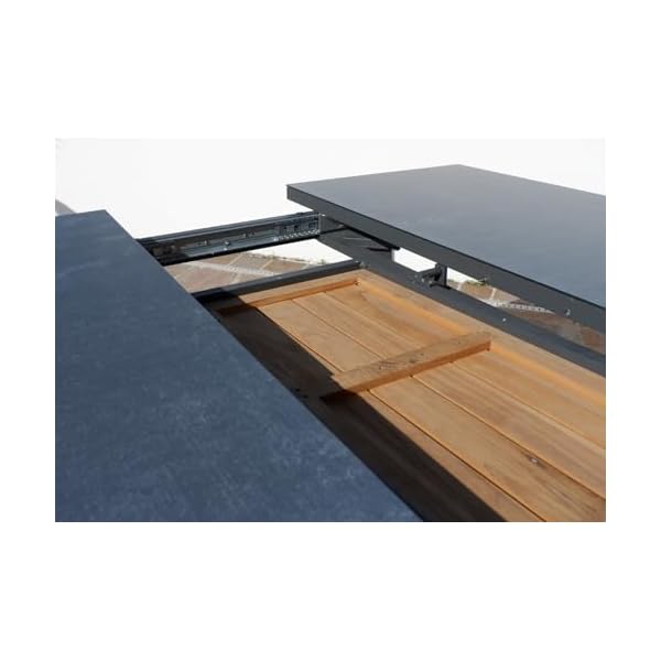 ALEOS Trinidad Gartengarnitur Aluminium Teak Anthrazit