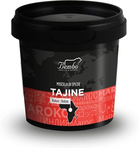 Mezcla Tajine Bembo 80 g – Especias Marroquíes para Carne, Pollo, Pescado y Verduras – Sabor Auténtico de la Cocina Norteafricana – Ideal para Cocción Lenta