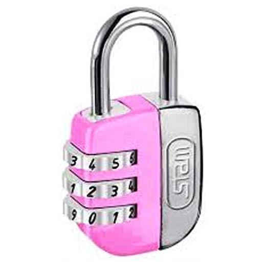 STAM CADEADO SEGR. 25 MM LIFE COLORS - ROSA - ENC.