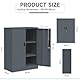 VCGGAIP Metallschrank absperrbar mit 2 verstellbaren Regalen (90x80x40cm) - Stahlschrank für Büro, Garage & Haushalt | 50kg Tragkraft pro Regal | Inkl. Sicherheitsschloss & Zubehör