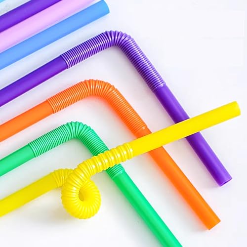 Pitillos flexibles desechables 10.2 in, pack 500 miniatura 1
