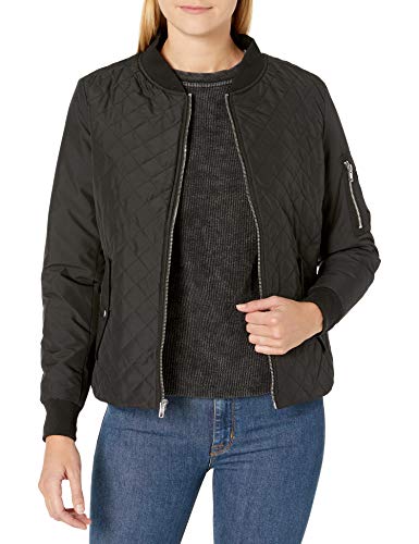 Charles River Apparel Women's Quilted Boston Flight Jacket, Black, M
