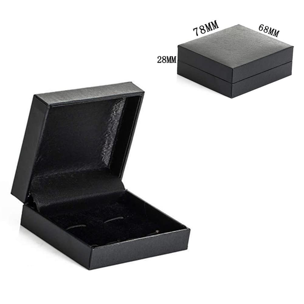 Gemelos de tortuga vintage con diamantes de imitación franceses con caja de regalo para hombres, fiestas, reuniones, bodas, uso diario