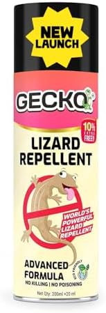 Gecko India's First Aerosol Based Lizard Spray Herbal Lizard Repellent Spray | Eco-Friendly Biodegradable Food Grade & Plant Based Ingredients | Irritant Chemical-Free | 220ml (60 days Protection) - FORMULATION 30 X