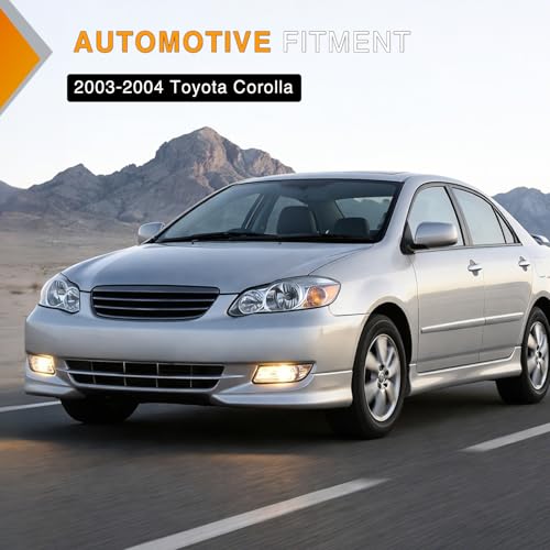 Image of Nilight Fog Lights Assembly Compatible with 2003 2004 Toyota Corolla w /H3 12V 55W Bulbs Clear Lens Driver and Passenger Side