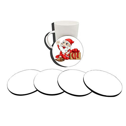 10 PCS Round Sublimation Coasters Blank DIY MDF Coasters Heat Transter Coaster Sublimation Blank Coaster (10x10x0.4cm)