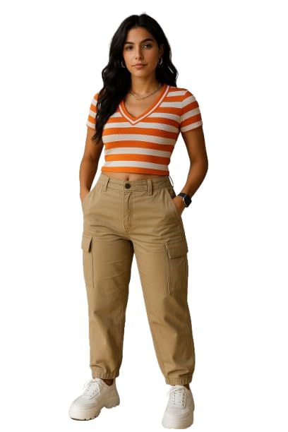 Women's Casual Crop Top, Short Sleeve-picture-57