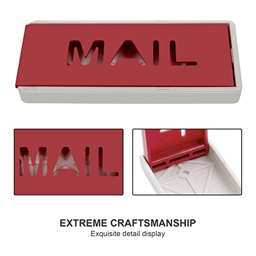 Superbobi Mailbox Flag Front Mount Brick Stone Mailbox Stylish Replacement 4" X 2" X 0.5" (White) #TOP4