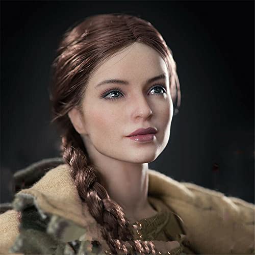 1/6 Scale Female Head Sculpt,Girl Soldier Braid Hair Head Carved For 12'' Phicen Tbleague Vc Action Figure #TOP1