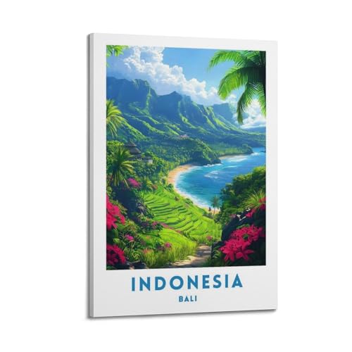 Poster de voyage Bali tableau déco murale chambre 40x60