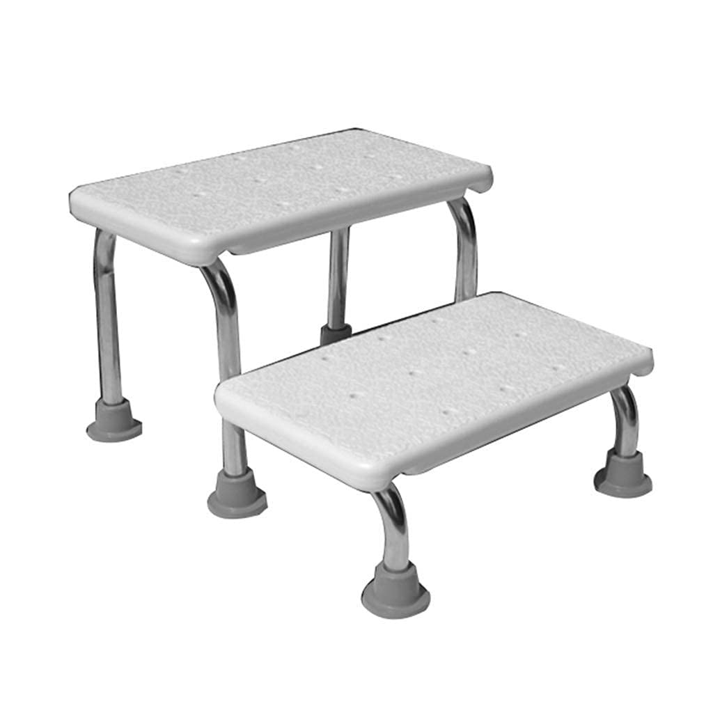 CHEWYNP Asientos de baño Taburete de baño Taburete de baño Escalera Taburete de pie de 2 Niveles de Acero Inoxidable Taburete de baño Taburete de baño de 2 peldaños Taburete de escalón bla