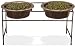 Platinum Pets Modern Double Diner Feeder with Stainless Steel Cat/Dog Bowl