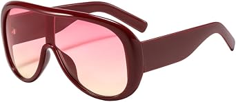 Shiratori Oversized Large-Frame Sunglasses for Women ,Trendy, UV400 Protection, Retro Chunky Sunglasses
