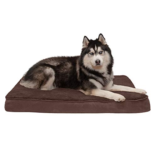 Furhaven Xl Orthopedic Dog Bed Terry & Suede Mattress W/ Removable Washable Cover - Espresso, Jumbo (X-Large) #TOP2