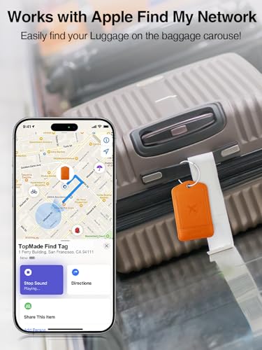 Image of TopMade Luggage Tags, Works with Apple Find My, Smart Suitcase Tag Tracker