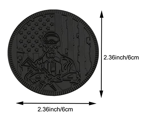 Image of National Flag Veteran 3D Metal Car Badge Emblem Decals Compatible with Jeep Wrangler Vehicles Trucks