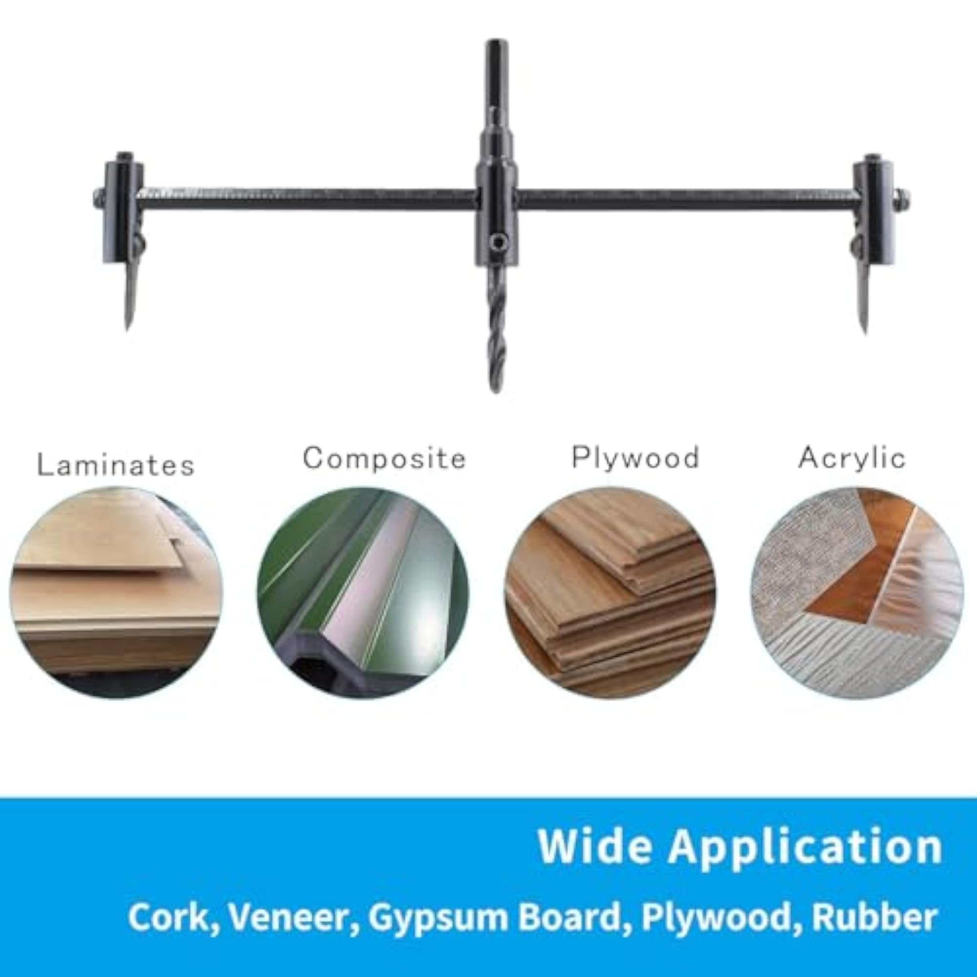 Metal Wood Circle Cutter Kit Hole Saw Drill Bit