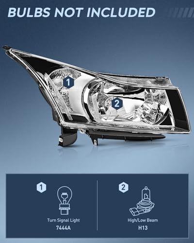 Image of Nilight Headlight Assembly for 2011 2012 2013 2014 2015 2016 Chevy Cruze