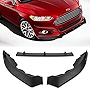 Q1-TECH, Front Bumper Lip fit for compatible with 2013-2016 Ford Fusion Mondeo, Front Bumper Lip Spoiler Air Chin Body Kit Splitter Unpainted Matt Black ABS, 2014 2015 (STP-Style)