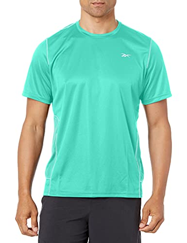 Reebok running tee bleu turquoise coupe droite respirante homme L