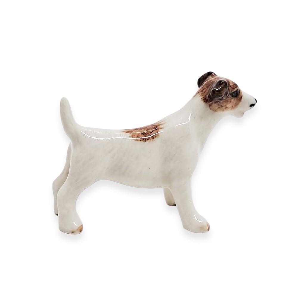 Statue De Chien Jack Russel En Résine - Figurine Décorative Bureau Ou Maison - Petit Animal Déco