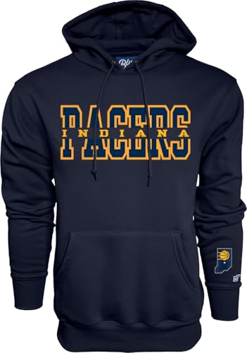 Blue 84 Indiana Pacers NBA Officially Licensed Hooded Sweatshirt Sleeve Logo, Large