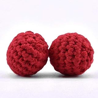 blue-ther 2pcs Crochet Ball (Dia 2.5cm,1 Magnetic+ 1 Normal) Magic Accessories for Cups,Balls and Chop Cup Magic Tricks Gimmick Props