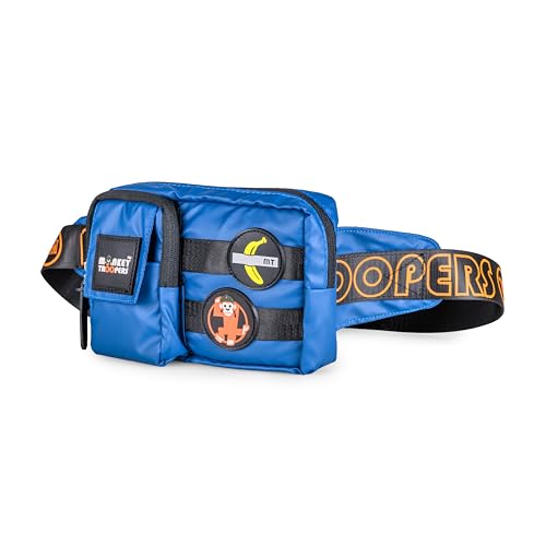 Image of Monkey Troopers Webby Waist Bag, Crossbody, Chest Bag for Men Women Girls Boys, Lightweight, Durable, Travel, Hikking, Casual, Dailyuse, Water Resistant (Blue)