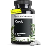 Calcio Integratore Vegano ad Alto Dosaggio – 180 Compresse – 800mg di Carbonato di Calcio per Dose Giornaliera – senza additivi indesiderati – prodotto in Germania e testato in laboratorio