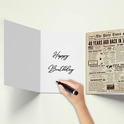 Oversized 40Th Birthday Card For Him Her, Happy 40 Years Old Birthday Greeting Card With Envelope, Classy 40Th Birthday Gifts For Women Or Men, Unique 40 Bday Gift For Husband, Back In 1983… #TOP3