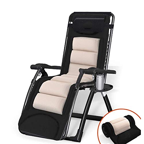 Klappbarer Loungesessel Indoor Outdoor Sun Lounge Büro Nickerchen Mittagessen Bett Gartendeck Camping Strandkorb Tragbarer Lazy Couch Stuhl, Belastung 250 kg, Länge 180 cm