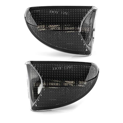 LIGHTDELUX Ersatz für 2 x LED Blinker Seitenblinker Blinkleuchte Kotflügel-Blinker mit E-Prüfzeichen Black Vision V-171310