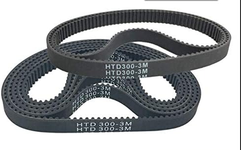 Transmission Belts HTD3M-300/306/309/336/339/342/345/360/363/366/369 Rubber Timing Belt Black 3mm Pitch 1PC - (Width: 20mm; Length: HTD363-3M)
