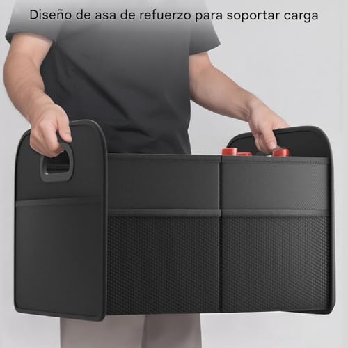 Organizador De Maletero De Coche - Plegable Organizadora para Maletero, Impermeable de 30L con Múltiples Compartimentos para Viajes, Excursiones, Desplazamientos, Aventuras y Salidas Familiar - imagen 8