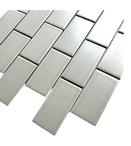 2X4 Gray Matte Subway Ceramic Tile Kitchen Backsplash Bathroom (1 Sheet) #TOP1