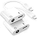 [Apple MFi Certified] Headphone Adapter & Splitter for iPhone, 2 in 1 3.5mm Earphone Audio & Charger Splitter Adapter, Compatible for iPhone 11/11 Pro/Xs/Xs Max/XR/X/8/7, Support all IOS systems