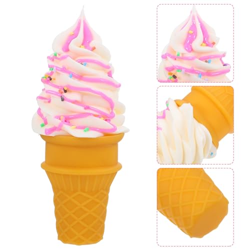 jojofuny Realistic Artificial Ice Cream Model - Fake Food Display Prop for Photography & Retail - Never-Melts PVC Cone & Sundae Decor - Faux Dessert for Home, Parties, and Kitchen Play - Candy