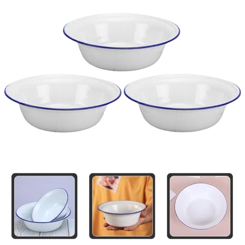 Ensaladera esmaltada grande ideal para camping picnic al aire libre 6