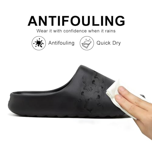 Unisex Pillow Slippers Slides for Women and Men, EVA Comfort Super Soft Quick Drying Rubber Shower Cloud Slides, Lightweight Spa Massage Summer Sandals for Adult Couples Indoor and Outdoor3