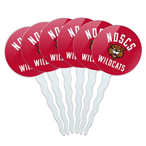 North Dakota State College of Science Wildcats Logo Cupcake Picks Toppers