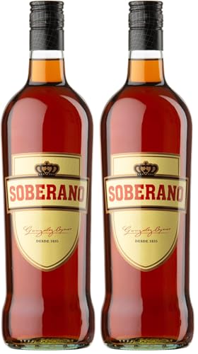 Soberano - Bebida Espirituosa de Jerez - 1000 ml (Paquete de 2)